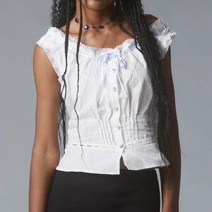 UNIF White Blouse - Rue Top